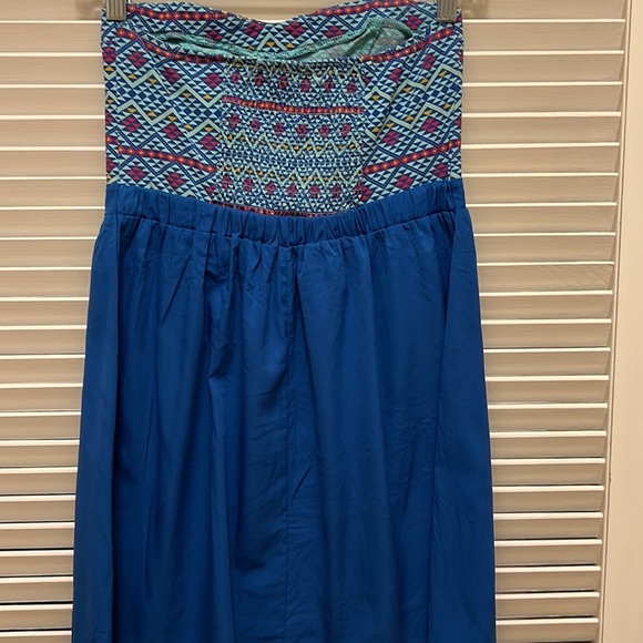 198. O’Neill Strapless Top with Sweetheart Neck in Blue, Size Medium - Picture 6 of 11